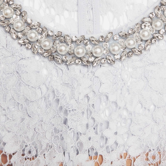 self-portrait White Tiered Lace Maxi Dress Size MSRP $725 -  NWT - Picture 5 of 9